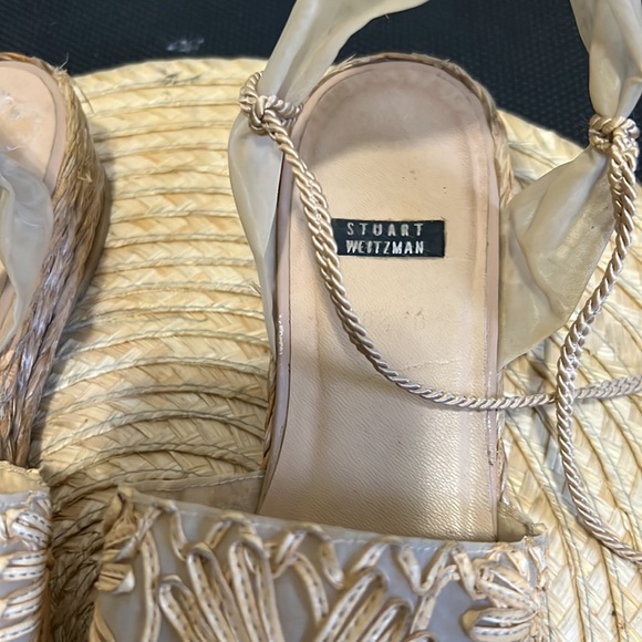 Stuart Weitzman Boho Tie Up Espadrilles Sandals Size 8.5 B - Picture 6 of 16